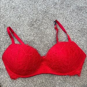 Victoria's Secret Vibrant Red Lace Bra